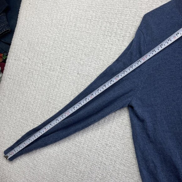 Joseph Abboud Long sleeve Sweater Fine Merino Wool Light Blue Preppy Mens Sz M - Picture 10 of 11